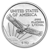 1/10 oz American Platinum Eagle Coin BU (Random Year)
