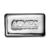 1 Kilo Cast-Poured Silver Bar - APMEX